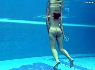hot big ass euro milf sazan shows off underwater erotics at pool
