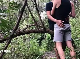 I got wild with bareback sex in the forest, part 1!