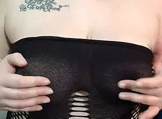 kyra hellfire gives joi countdown with natural big boobs