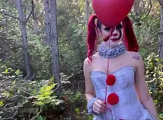 Clown Gets Assfucked In Outdoor Halloween
