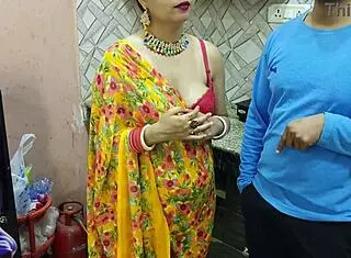 Blackmailing my ex-gf turned bhabhi for rough kitchen banging over the counter