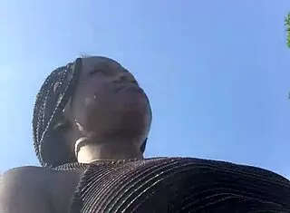 crazybitch enjoys twerking her big ass outdoor