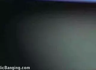 hot girl dares extreme threesome at bus stop with two guys