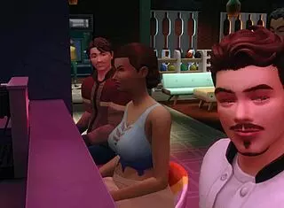 Blonde gets banged in outdoor gangbang at bowling alley