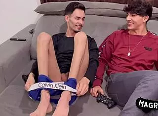 he plays video games then bangs his buddies 🍑