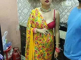 Blackmailing my ex-gf turned bhabhi for rough kitchen banging over the counter