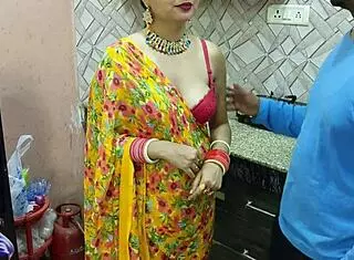 Blackmailing my ex-gf turned bhabhi for rough kitchen banging over the counter