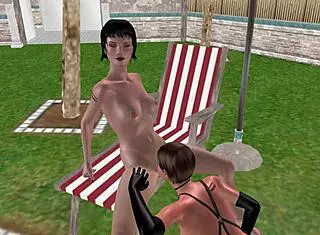 animated 3d sex cute lesbian girl pussy licking scene