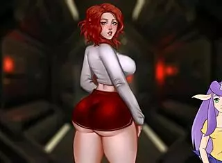 redhead queen moans during intense pussy fucking in dragon ball adventure