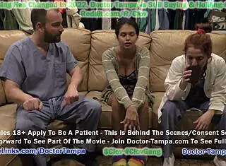 Doctor Tampa Examines Naked Angel Santana at Stacy Shepard's Request