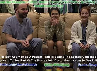 Doctor Tampa Examines Naked Angel Santana at Stacy Shepard's Request
