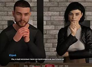 in this part, the teen wife deepthroats in a threesome with big tits and cock