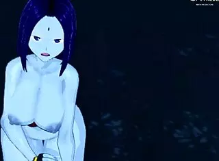 Raven's horny thighs in forest