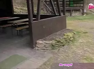 Tinder date picked up and fucked in woods by horny redhead teen