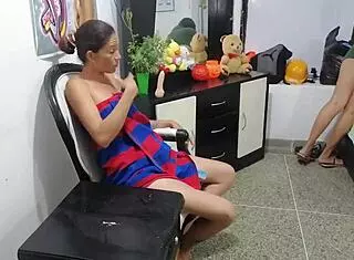 organizing room with neighbor, got hot, fucked, licked her pussy 😍