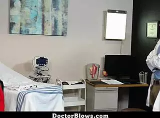 Hey, watch doctor help patient feel good with a big cock after injury!