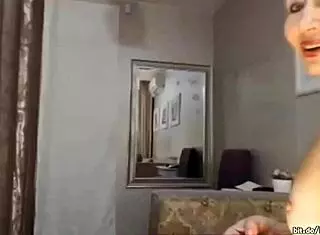 Super fit blonde milf masturbates on webcam