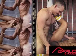 Man, Falconstudios jocks go hard with prison bareback action
