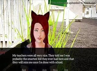 in my new family hentai, redhead teen explores 3d anime world