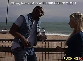 hey, this beautiful blonde teen 18+ is playing with that big black dick so nicely