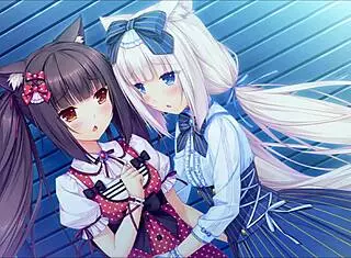 In Nekopara, the story follows cat girls in a cafe adventure
