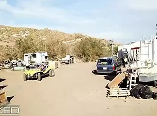 Blonde Cowgirl Emma Hix Gets Face Fucked and Rides Hard in Car Outdoors