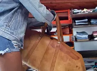 Big Booty Ebony Babe With Big Tits Harley Dean Sexy Solo Jeans Striptease For Playboy