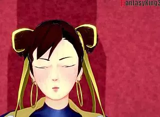 Watch Chun-Li from Street Fighter give a blowjob and get fucked in this POV Fortnite scene?