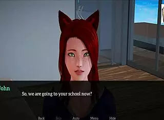 in my new family hentai, redhead teen explores 3d anime world