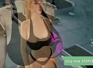 穿衣健身变火热动漫健身房狂野play