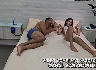 Hotel threesome with young Karolzinha gets wild 😈