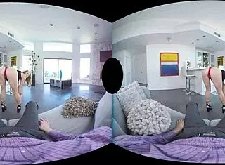 Blonde Harlot Arya Fae Enjoys Valentine Anal in VR