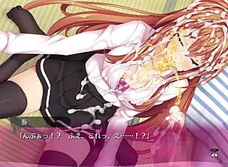 I enjoy this bukkake hentai game with lingerie and blowbang scenes