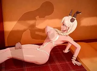 Intense Passion in Sex with Busty Owari from Azur Lane 3D Hentai