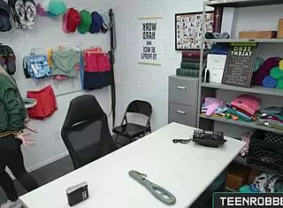 Shoplifter Emma Starletto Banged by Pervy Old Guard - TeenRobbers! 😱