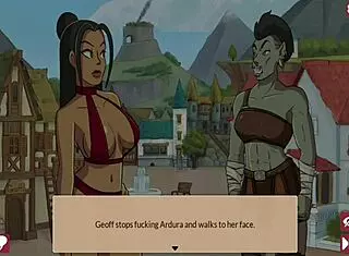 Get snu snu from the busty orc in queen's brothel with monster cock!