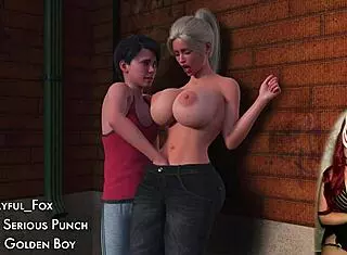 Golden Boy 13: Animemilf in fishnets and corset