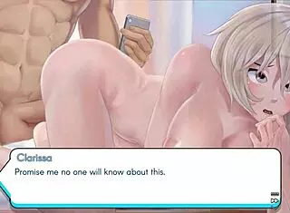 lets play with gamer girls clarissa in hentai anime setting