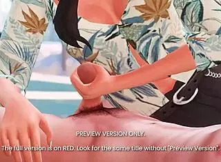 Intense courtside action in 3D hentai