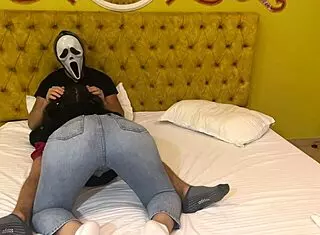 Ghostface demands free blowjob on Halloween night