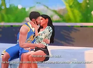 Intense courtside action in 3D hentai