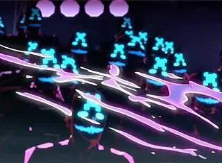 An exciting outdoor adventure unfolds in this animated cartoon world.