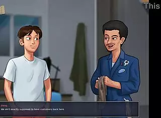 Summertime Saga 76: Brunette Anime Girl with Small TITS in Erotic Game