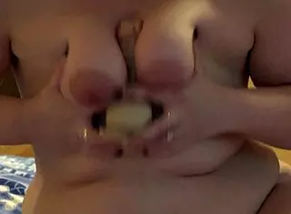 Beautiful Russian Bbw With Fat Ass Intensely Fucks Anal And Masturbates On Bed In Homemade Video