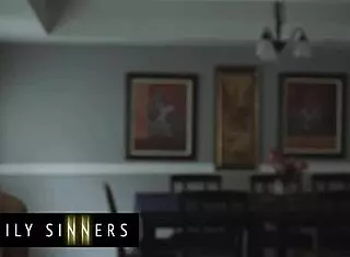 Petite babe gets pussy dominated by father in law in cowgirl moaning