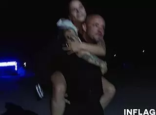 Nude Brunette Milf Fingered to Orgasm in Berlin Night