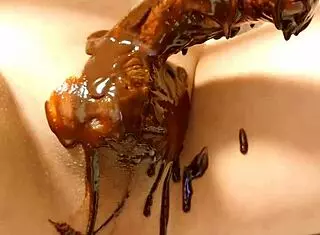 Japanese gay amateurs cook chocolate banana with penis in detailed asian scene