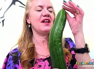 Busty British Mature Masturbates With Toys!