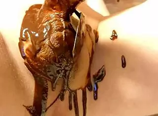 Japanese gay amateurs cook chocolate banana with penis in detailed asian scene