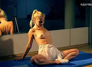 Amateur Russian Dancer Teases in White Dress